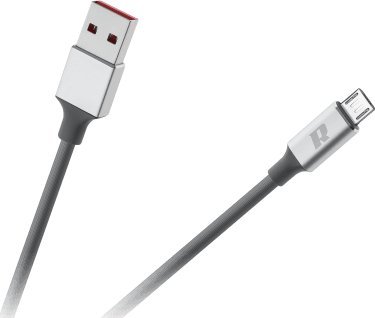 Kabllo USB Rebel RB-6010-200-B, USB A në micro USB, 2 m, gri