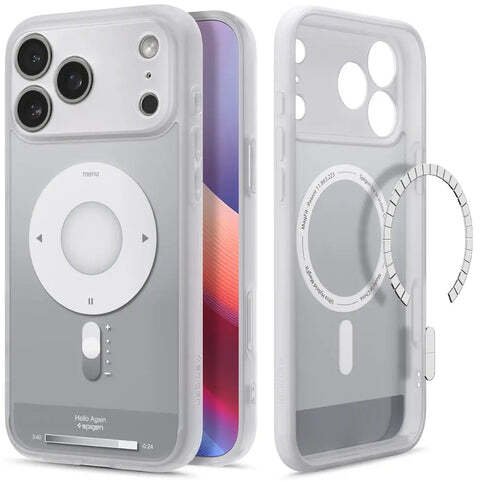 Mbulesë telefoni Spigen Ultra Hybrid MagSafe për iPhone 17 Pro Max, Classic Silver, transparente