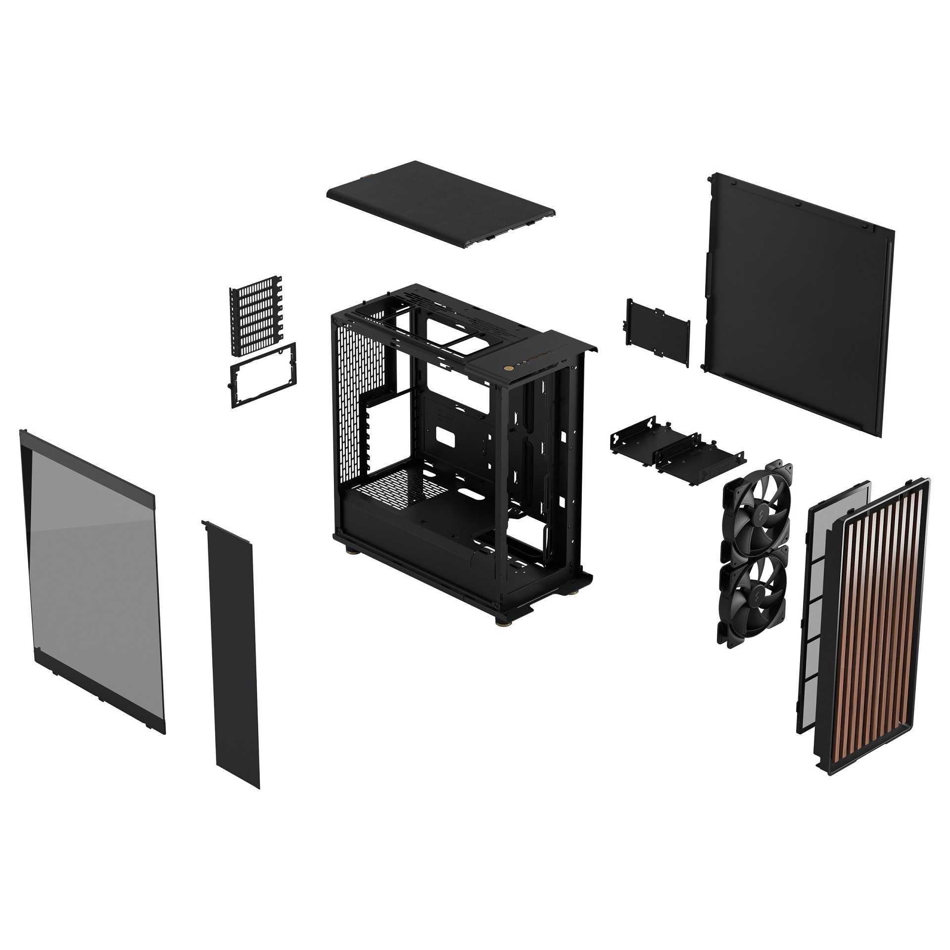 Kasë për PC Fractal Design North Charcoal, e kaftë/e zezë