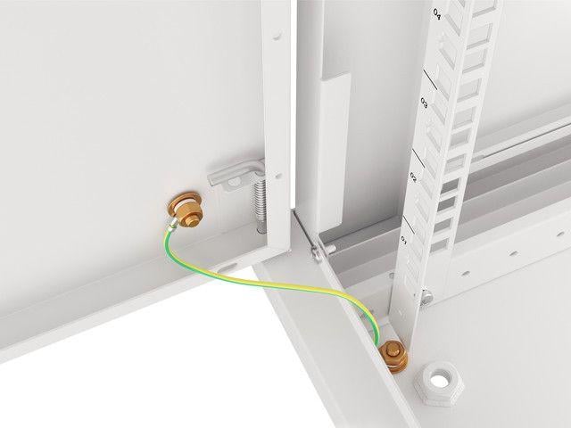 Kabinet rrjeti muror Lanberg WF01-6606-00S, 19" 6U, ngarkesë 60kg, gri