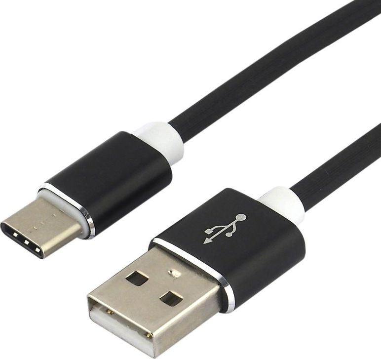 Kabllo USB EverActive CBS-1CB, USB-A në USB-C, 1 m, e zezë