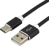 Kabllo USB EverActive CBS-1CB, USB-A në USB-C, 1 m, e zezë