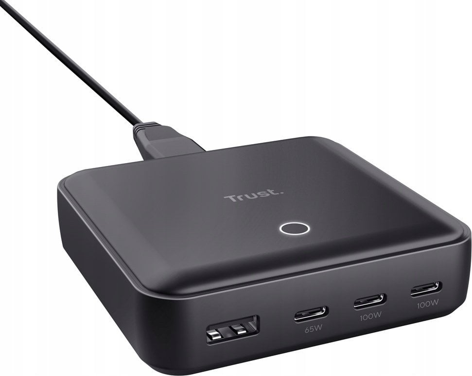 Adapter universal Trust Maxo, furnizim energjie 100W, për përdorim të brendshëm, i zi