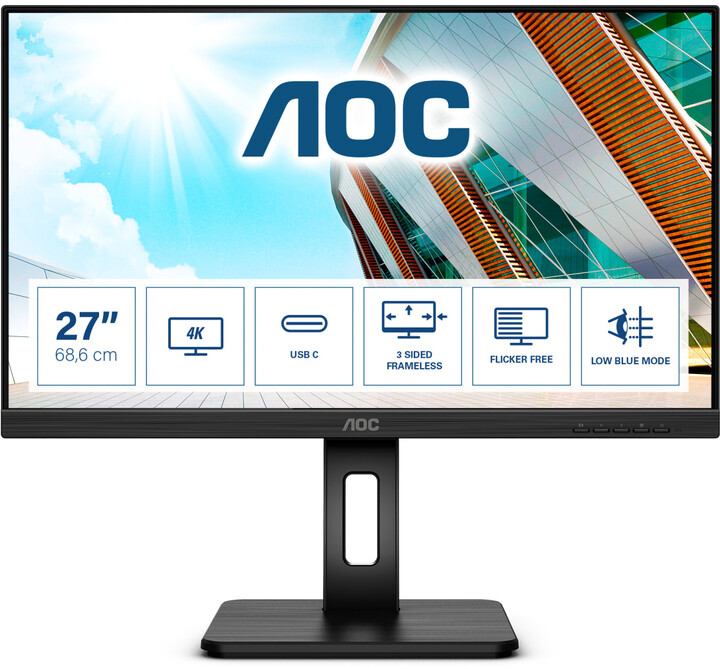 Monitor AOC U27P2CA - LED, 27", UHD, i zi