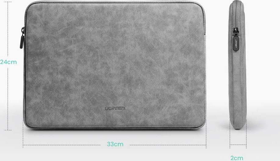 Çantë laptopi Ugreen 60985, 13", rezistente ndaj ujit, gri