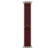 Apple Watch 49mm Burgundy Trail Loop, M/L, Natural Titanium Finish