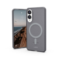 Mbrojtëse telefoni UAG Edge Case Dot për Samsung Galaxy S25, transparente, kompatibile me karikim magnetik, ngjyra Ash