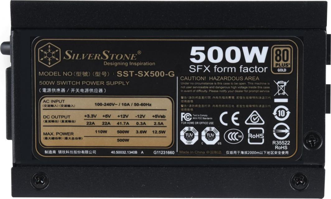 Burim energjie SilverStone SX500-G V1.1 SST-SX500-G v1.1 SFX, 500W