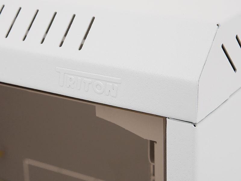 Kabinet muror TRITON Delta 4S 4U, 19", derë xhami sigurie, gri e hapur