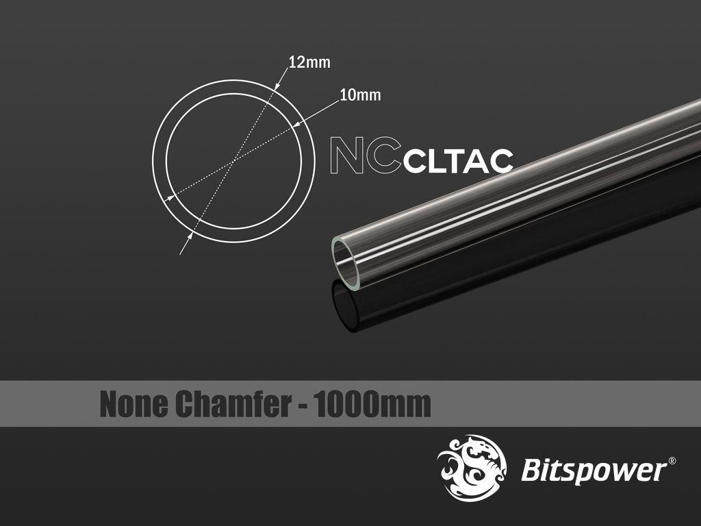 Tub akrilik ftohës për PC BitsPower Crystal Link Tube 12/10mm, 1000mm, transparent