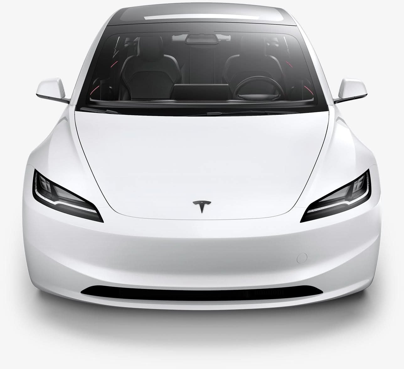 Kapak emblemë përpara Spigen për Tesla Model 3 2024, mbulim i plotë, i zi