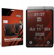 Xham mbrojtës privat Grizzprotector SecretGlass për iPad Air 11" M4 2026, mat, transparent
