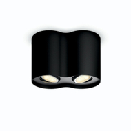Spot tavani Philips Hue Pillar White Ambiance, LED GU10 dublë, Bluetooth, i zi