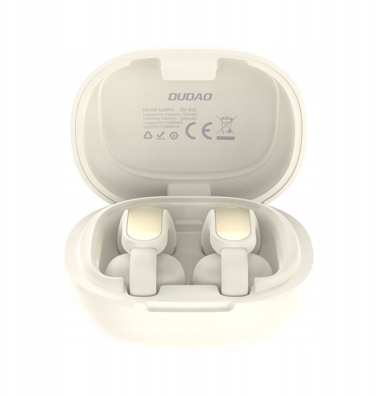 Безжични слушалки Dudao U20 Pro TWS, Bluetooth, 50 часа батерија, бели