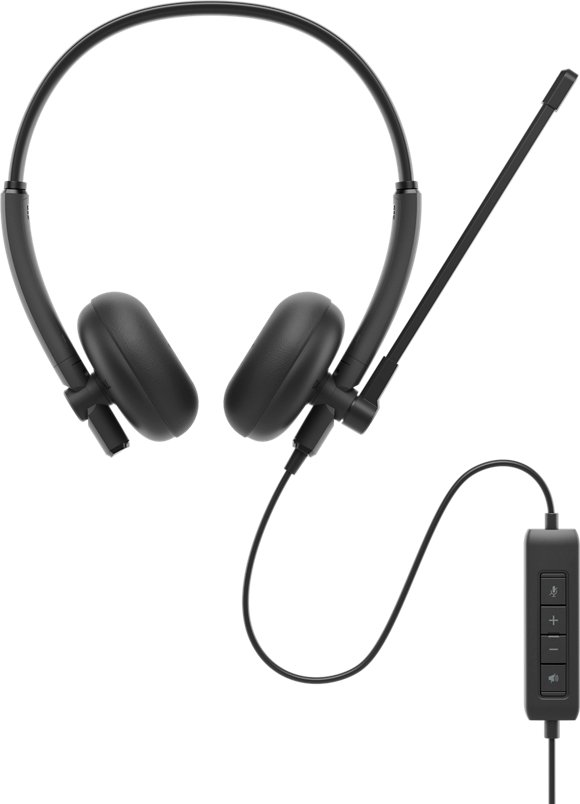 Kufje Dell WH125, me kabllo, USB Type C, të zeza