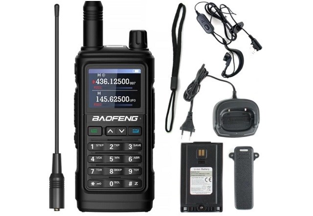Radiolidhje dore Baofeng UV-17E, 5W, Dual Band, e zezë