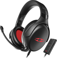 Гејминг слушалки Takstar Rise, 7.1 виртуелен звук, со отстранлив микрофон, црвени