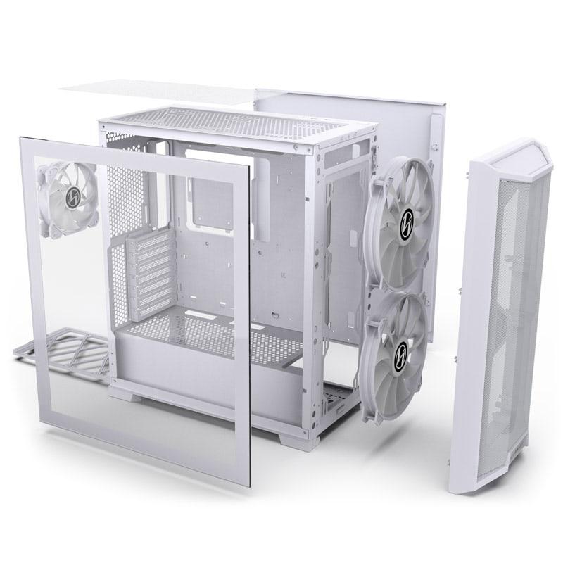 Kuti PC Lian Li LANCOOL 215 ARGB, mid tower, xham i temperuar, e bardhë