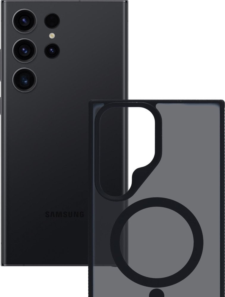 Futrollë mbrojtëse Smoke MagCase për Samsung Galaxy S24 Ultra S928, MagSafe, gjysmë transparente, gri smoke