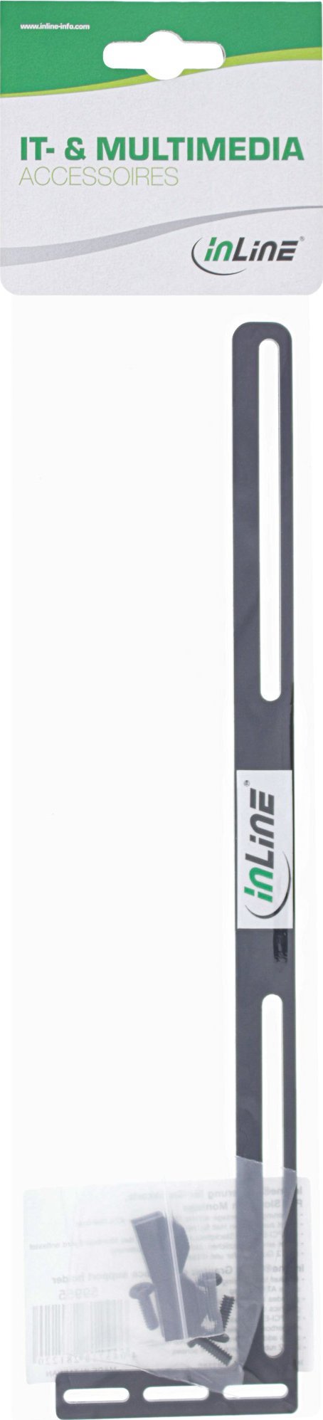 Mbajtëse për kartë grafike InLine GPU Support, për kasa ATX, metal, e zezë