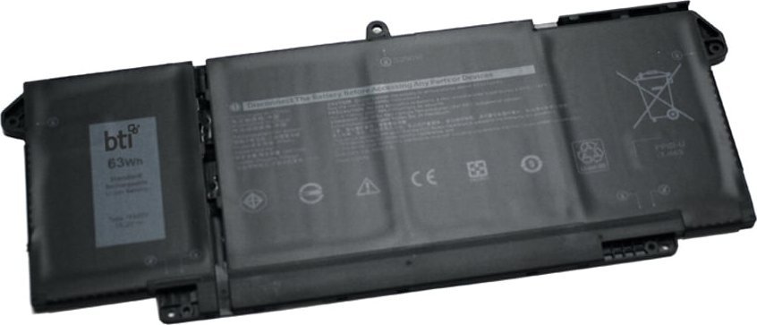 Bateri laptopi BTI 451-BCSM, 63Wh, 4 qeliza, për Dell Latitude 7520, e zezë