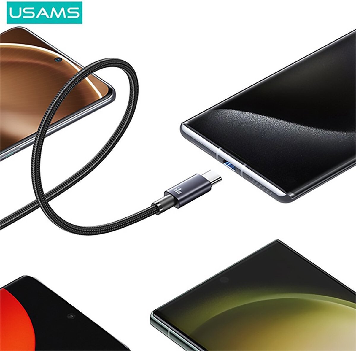 Kabllo USB Usams Sufeng Series US-SJ673, USB C në USB A, 66W 6A, 1.2m, ngjyrë tarnish
