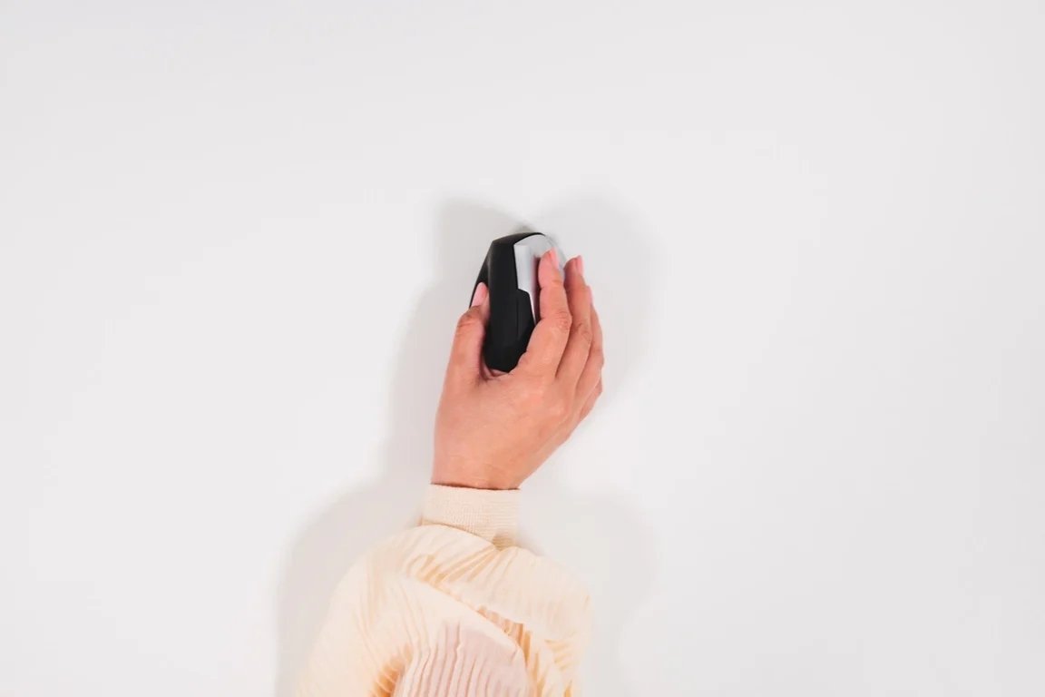 Maus ergonomik BakkerElkhuizen Handshake Wireless VS4, vertikal, pa tela RF, për dorën e majtë