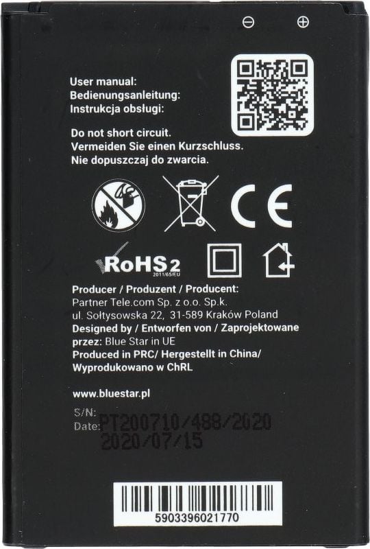 Bateri telefon Partner Tele.com Blue Star Premium, për LG K8 2018, 2800mAh, Li Ion