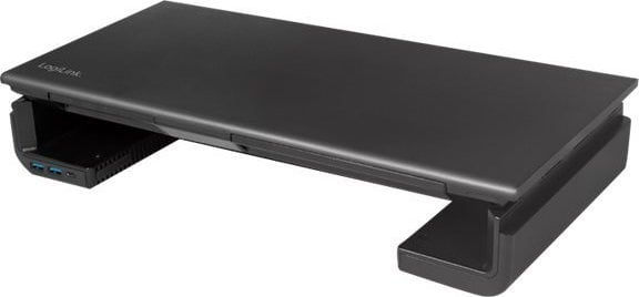Stendë ergonomike për monitor Kronborg, 420–520 mm, 2x USB 3.0, 1x USB C, e zezë