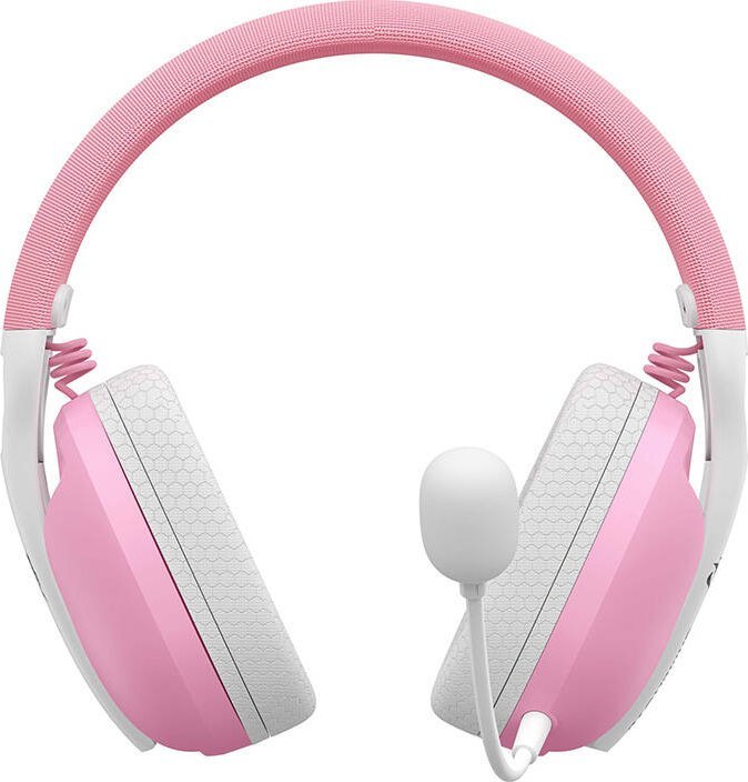 Kufje gaming Havit Fuxi H1, wireless 2.4G Bluetooth, mikrofoni me kabllo, rozë