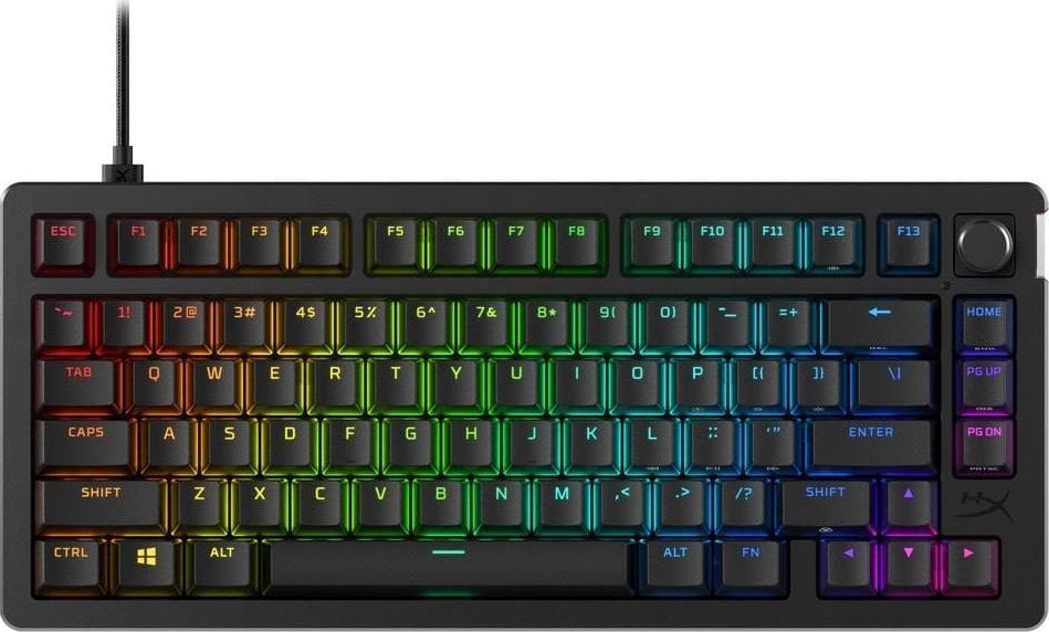 Tastierë gaming HyperX Alloy Rise 75, mekanike, RGB, e zezë