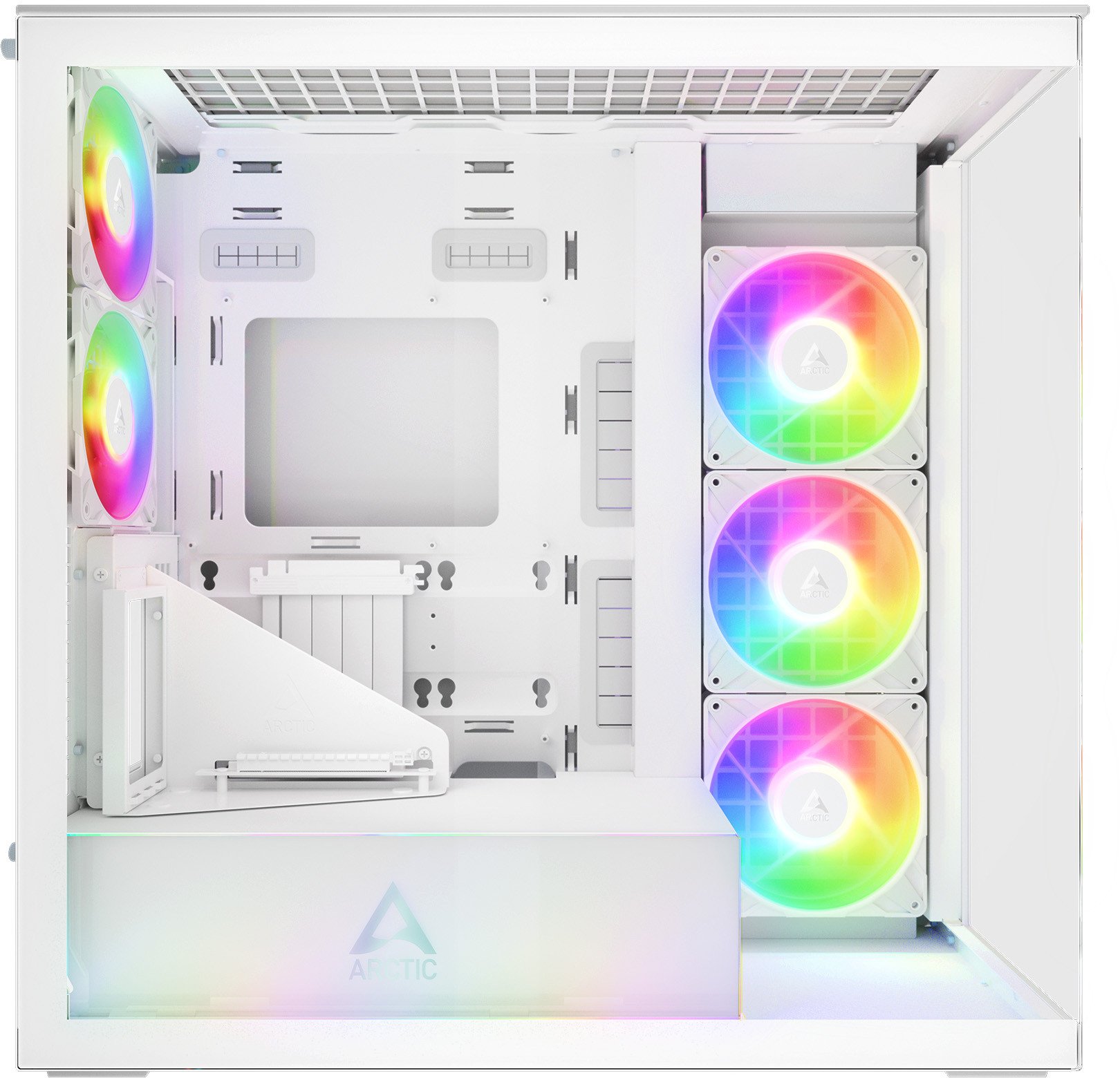 Kase kompjuteri Arctic Xtender, Mid Tower E-ATX, xham i temperuar, e bardhë