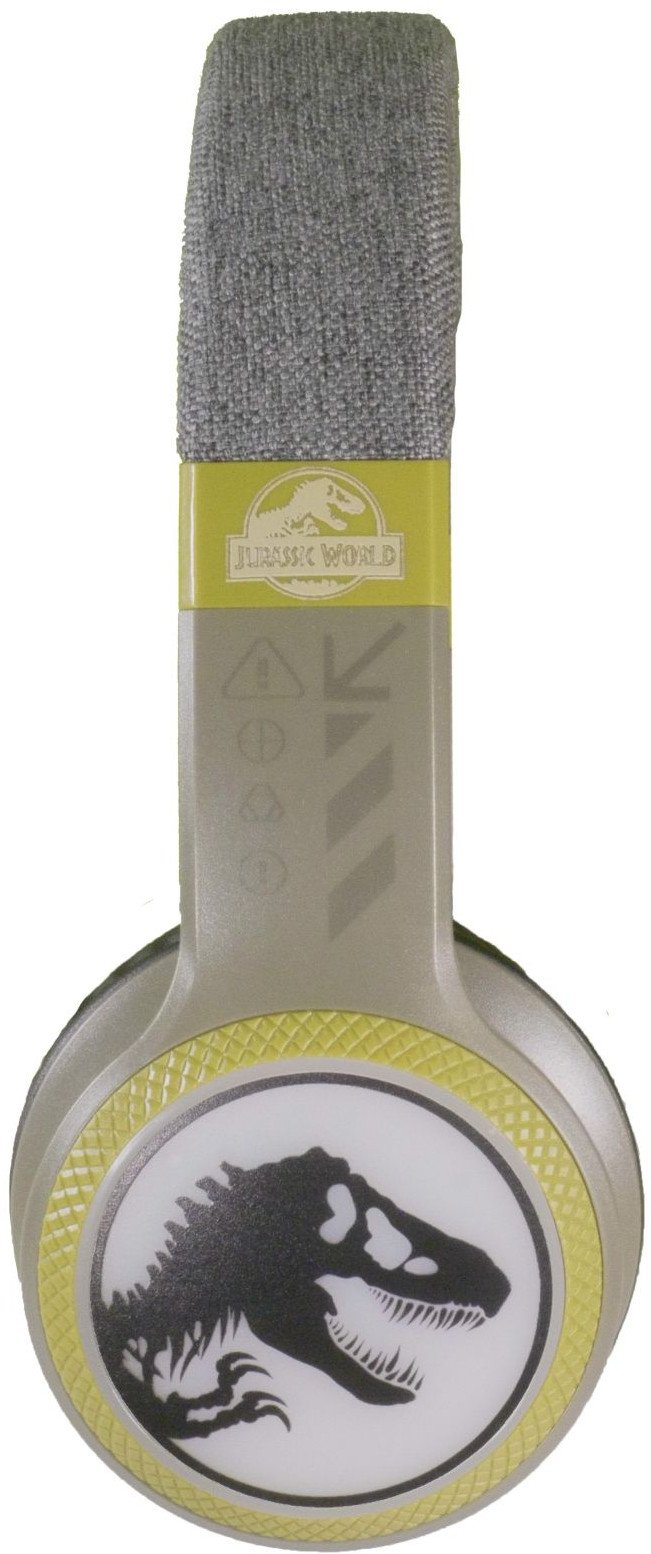 Kufje wireless Lazerbuilt Jurassic World, Bluetooth, me drita LED, të zeza