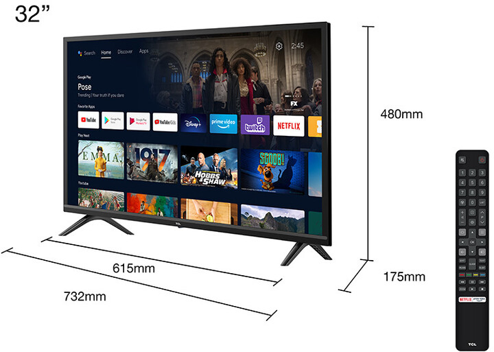Televizor TCL 32S5200 - 32'' (80cm), HD, i zi