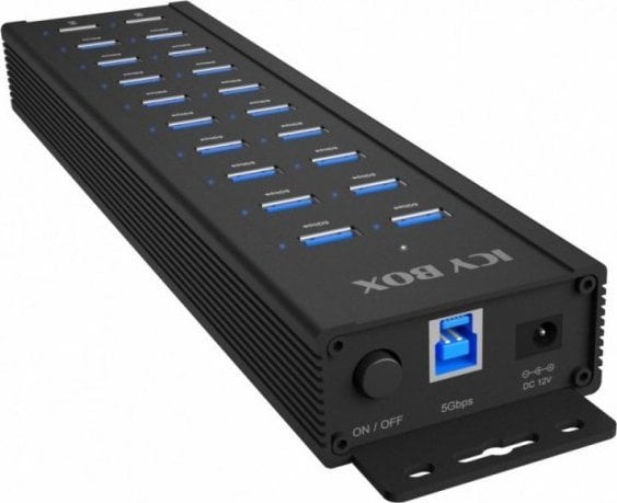 USB hub ICY BOX IB-HUB1720-U3, 20 porta, USB 3.2 Gen 1, i zi