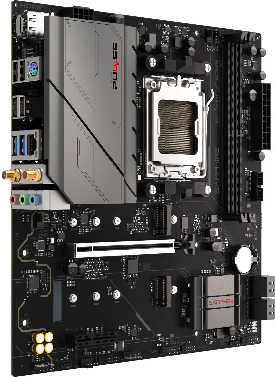 Pllakë amë Sapphire Pulse A620AM, Socket AM5, DDR5, Micro ATX