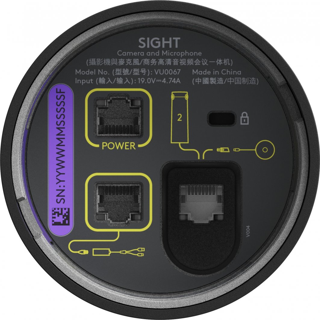 Kamerë Logitech Sight Graphite, 3840 x 2160, 60 fps, CMOS, e zezë