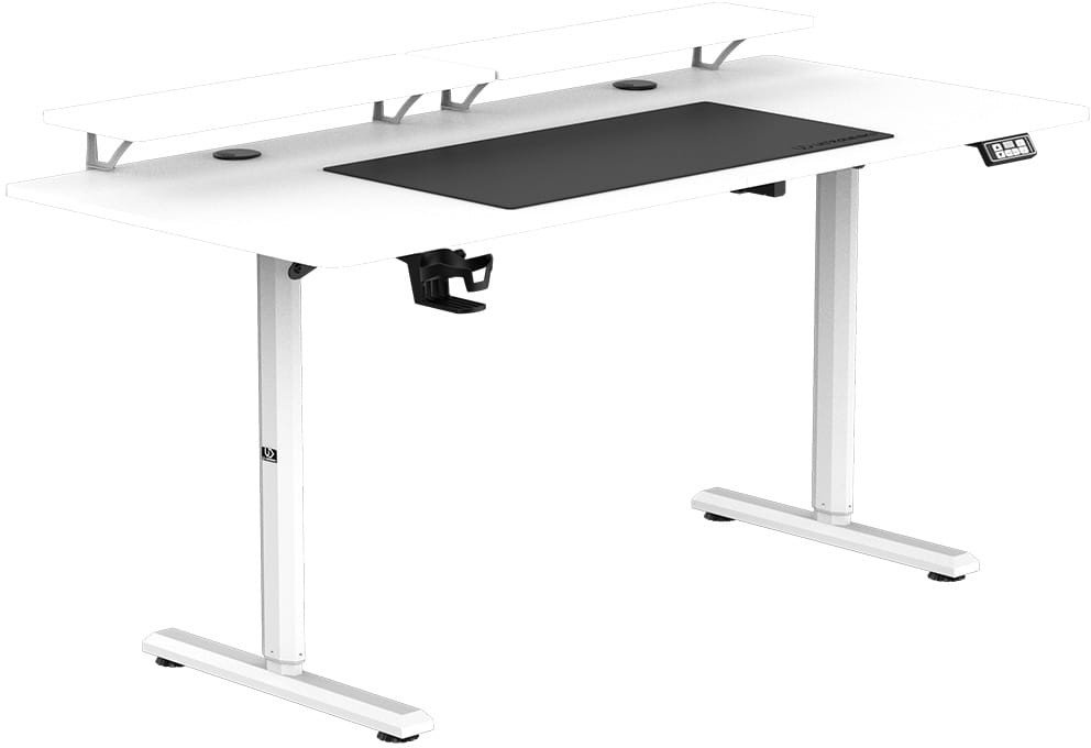 Tavolinë gaming Ultradesk Highlander XXL,112 x 70cm, e bardhë