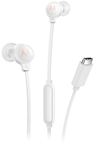 Kufje në vesh Motorola 3C S, me kabllo, USB C, të bardha