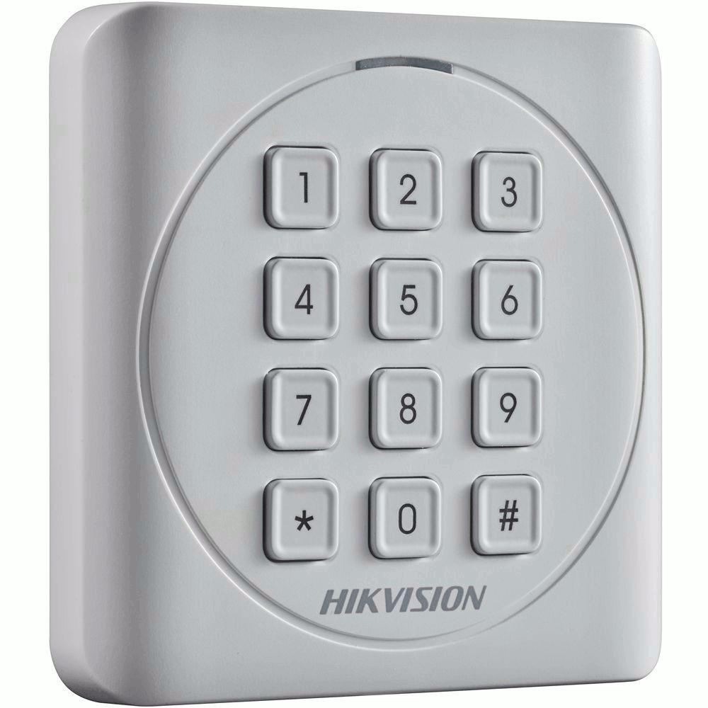 Lexues karte Hikvision DS-K1801MK, Mifare, tastierë me kod, i zi