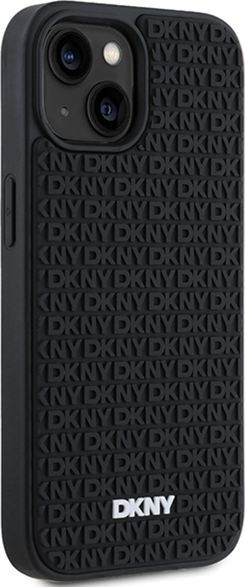Mbështjellës telefoni DKNY DKHCP15S3DRPWK, për iPhone 15 14 13 6.1", hardcase 3D rubber, i zi