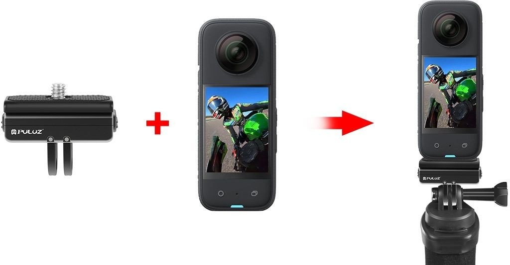 Mbajtëse Quick Release PULUZ PU965B, montim 1/4", për GoPro dhe Insta360, e zezë