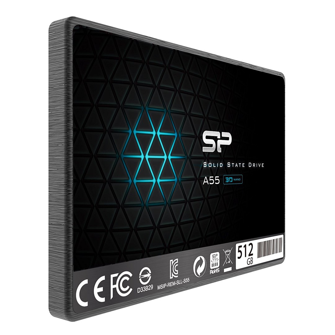 SSD Silicon Power A55, 512GB, SATA III, 2.5", e zezë
