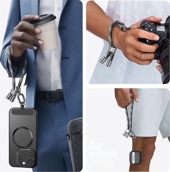 Rrip dore universal për telefon Usams Rowy US-ZB317, 34cm, poliester, rozë