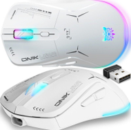 Maus gaming wireless Onikuma CW917, Bluetooth, RGB, i bardhë