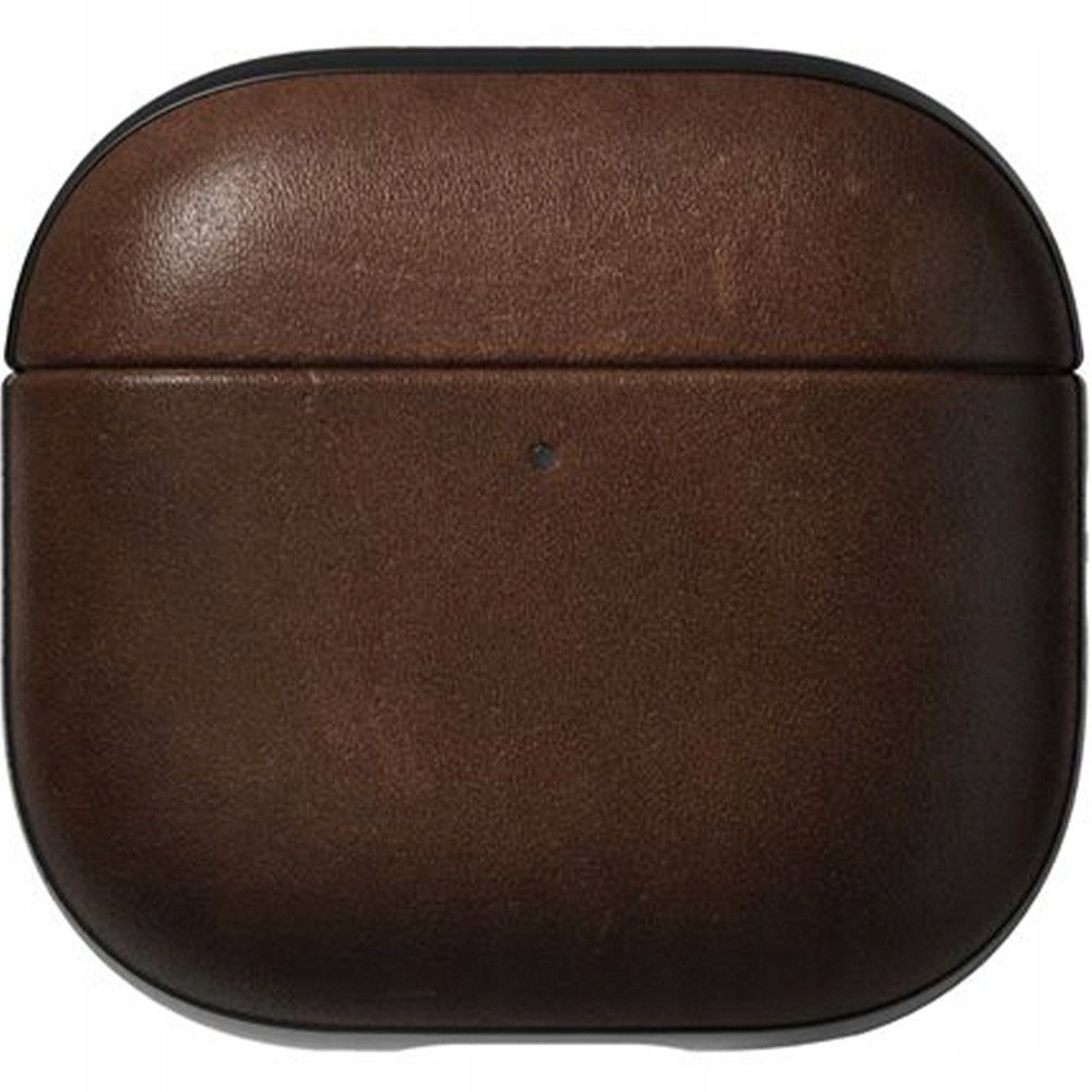Mbulesë Nomad Modern Leather Case për AirPods 4, lëkurë natyrale, mbrojtëse, kafe