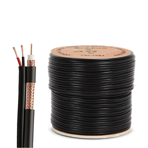 Kabllo Allstrong koaksiale me dy përçues fuqie, 0.80mm CCS + 2 x 0.5mm CCA, 300m