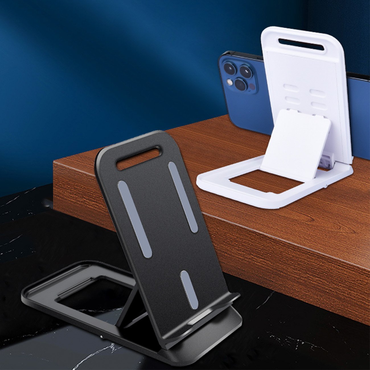 Stendë universale palosëse për telefon dhe tablet, plastike, e bardhë