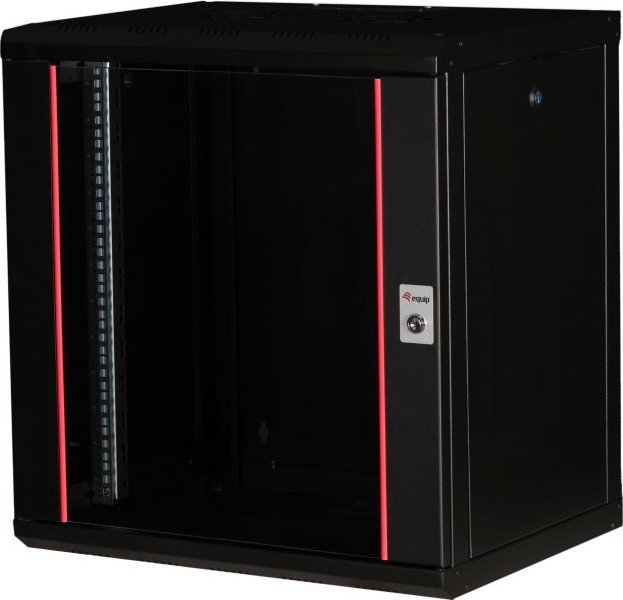 Kabinet serverik Equip 19" 12U, 600x450mm, derë xhami, i zi