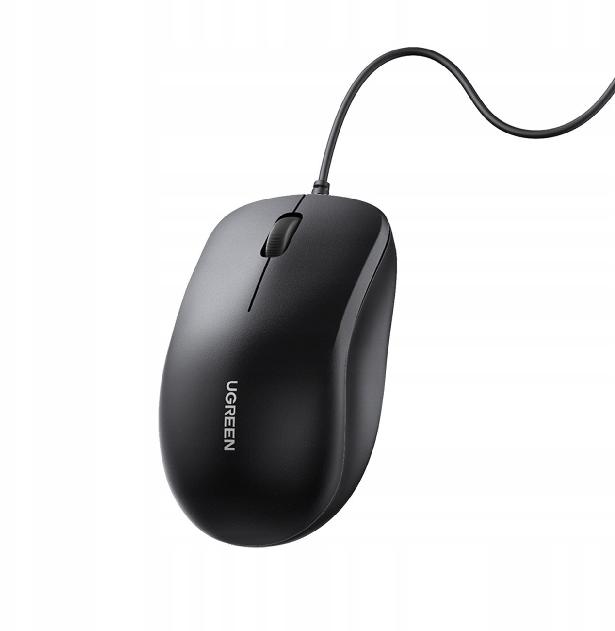Mouse optik Ugreen MU007, me kabllo USB, 3 butona, i zi